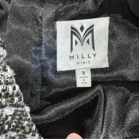 Milly Minis Black and White Tweed Dress - Picture 4 of 7